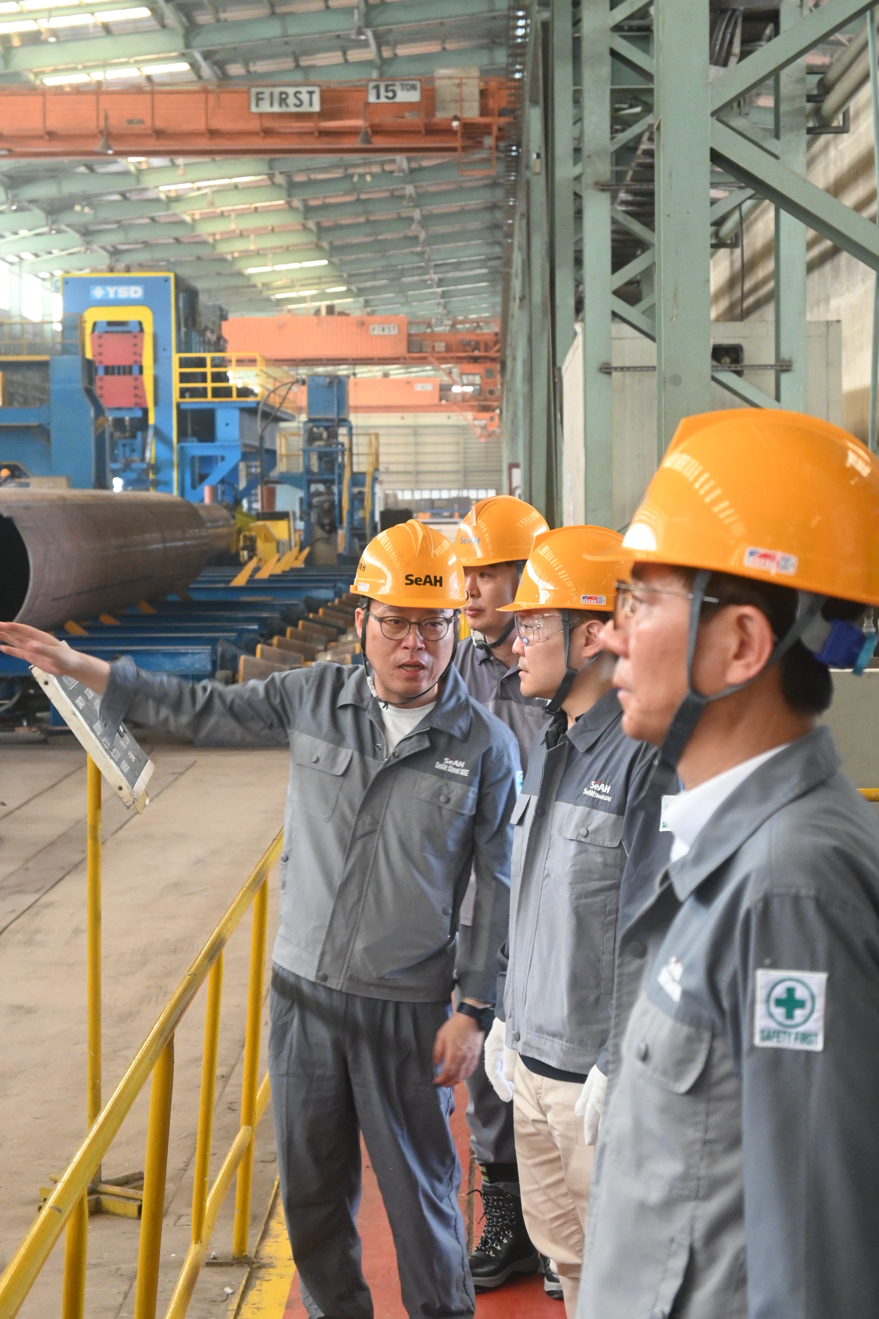 Welcome ceremony with local management team